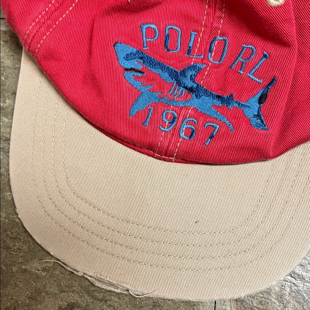Polo Ralph Lauren Red Cap with Blue Shark Embroidery - Picture 6 of 6